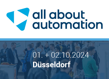 Bild zeigt das Logo der Fachmesse all about automation in Düsseldorf