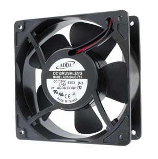 ADDA 12V DC-FAN 120x120x38 204 m³/h, ALUMINIUM HOUSI