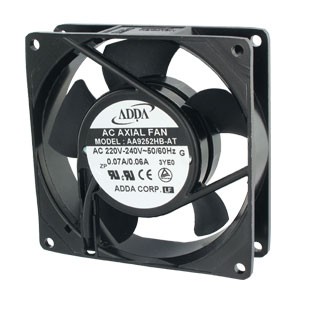 ADDA 230V AC-FAN 92x92x25 48 m³/h FASTON Terminals