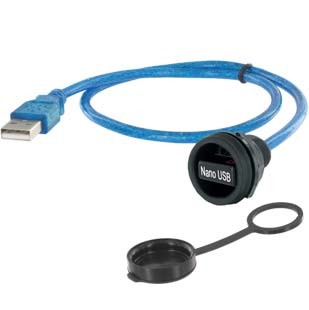 EVG USB-A 2.0 BUCHSE-M22 0,5m VERB.-LTG. DATASAFE