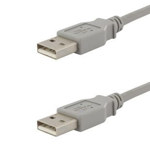 EVG USB 2.0 KABEL A-A 1,0m SCHWARZ UMSPRITZT