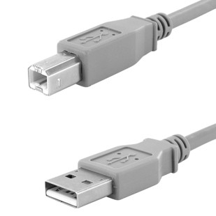 EVG USB 2.0 KABEL A-B 1,5m GRAU UMSPRITZT