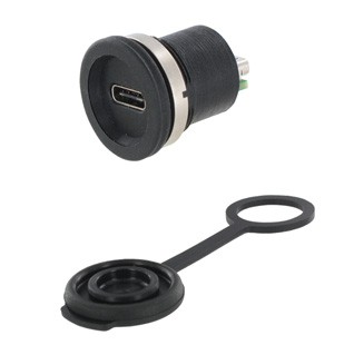 EVG USB 3.1-C BUCHSE/BUCHSE ADAPTER M16 KUNSTOFFSGEH.