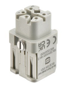 Harting BUCHSENEINSATZ 0,5-2,5mm² 10A 400V HAN 4A PUSH-IN