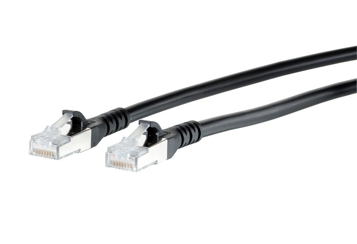 METZ CONNECT CAT 6A-PATCHKABEL 10,0m PVC SCHWARZ 2x RJ45