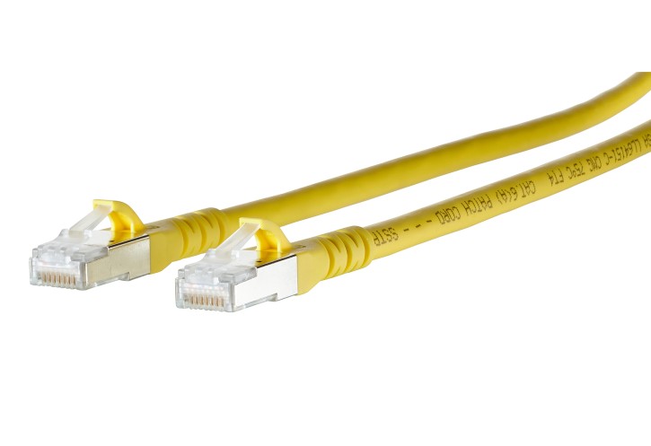 METZ CONNECT CAT 6A-PATCHKABEL 15,0m PVC GELB 2x RJ45