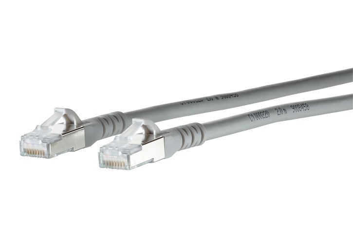 METZ CONNECT CAT 6A-PATCHKABEL 15,0m PVC GRAU 2x RJ45