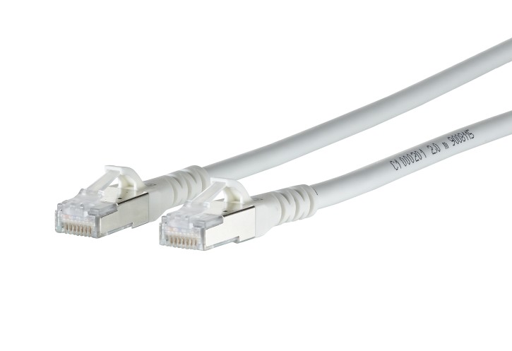 METZ CONNECT CAT 6A-PATCHKABEL 15,0m PVC WEISS 2x RJ45