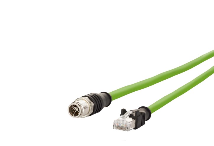 METZ CONNECT M12 X LEITUNG GRÜN 50m KABELSTECKER AUF RJ45