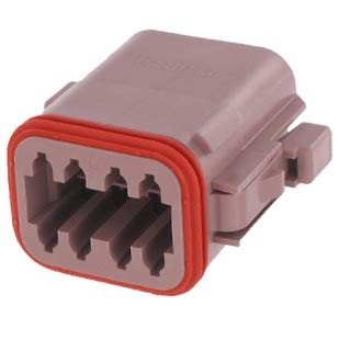 TE Connectivity DT SOCKET HOUSING BROWN D-CODED