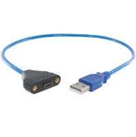 Umspritzungen USB 3.1 C-BU/USB 2.0A-ST LTG. 0,5M HINTERWAND