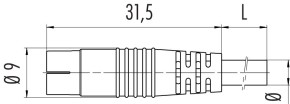 binder LEITUNG 2m, PVC 4x0,25 ANGESPR. KABELSTECKER