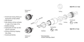 binder M12-A DUO-KABELDOSE ULreg FÜR 2,1-5MM SCHRAUBKLEMM