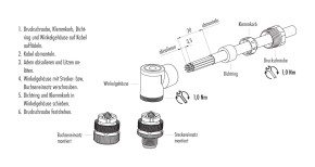 binder M12-A WINKELDOSE ULreg FÜR 6-8MM LÖTKONTAKTE