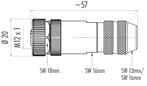 binder M12-B KABELDOSE